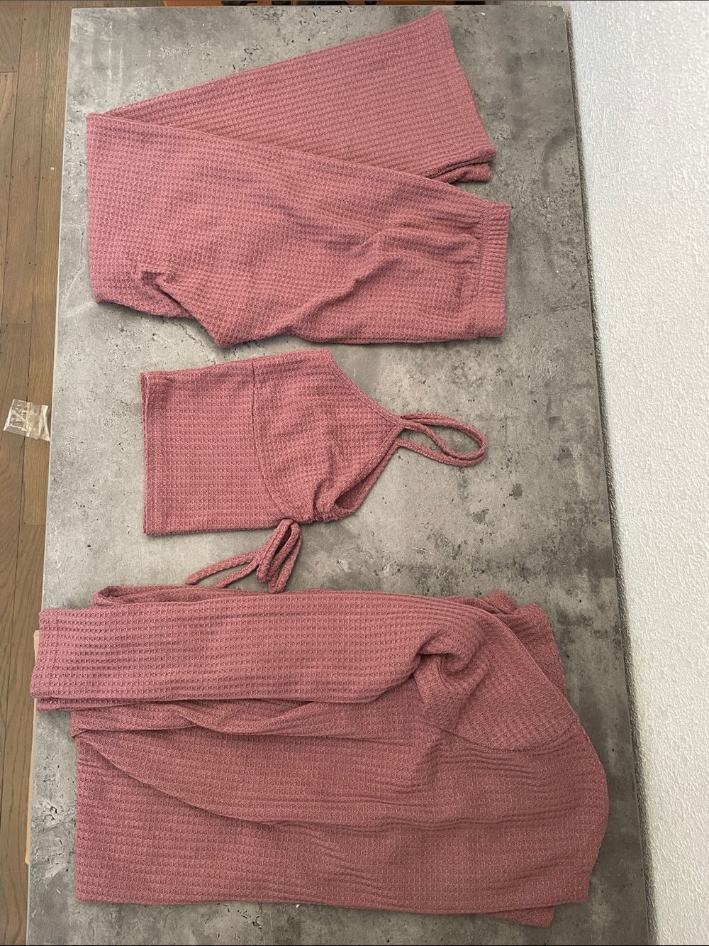 Women S 3 piece raspberry pink lounge set
